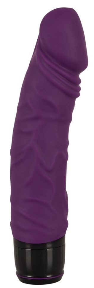 Vibrator in forma de penis cu gland bombat si vene pronuntate Vibra Lotus Penis, 20cm - 3 | YEO