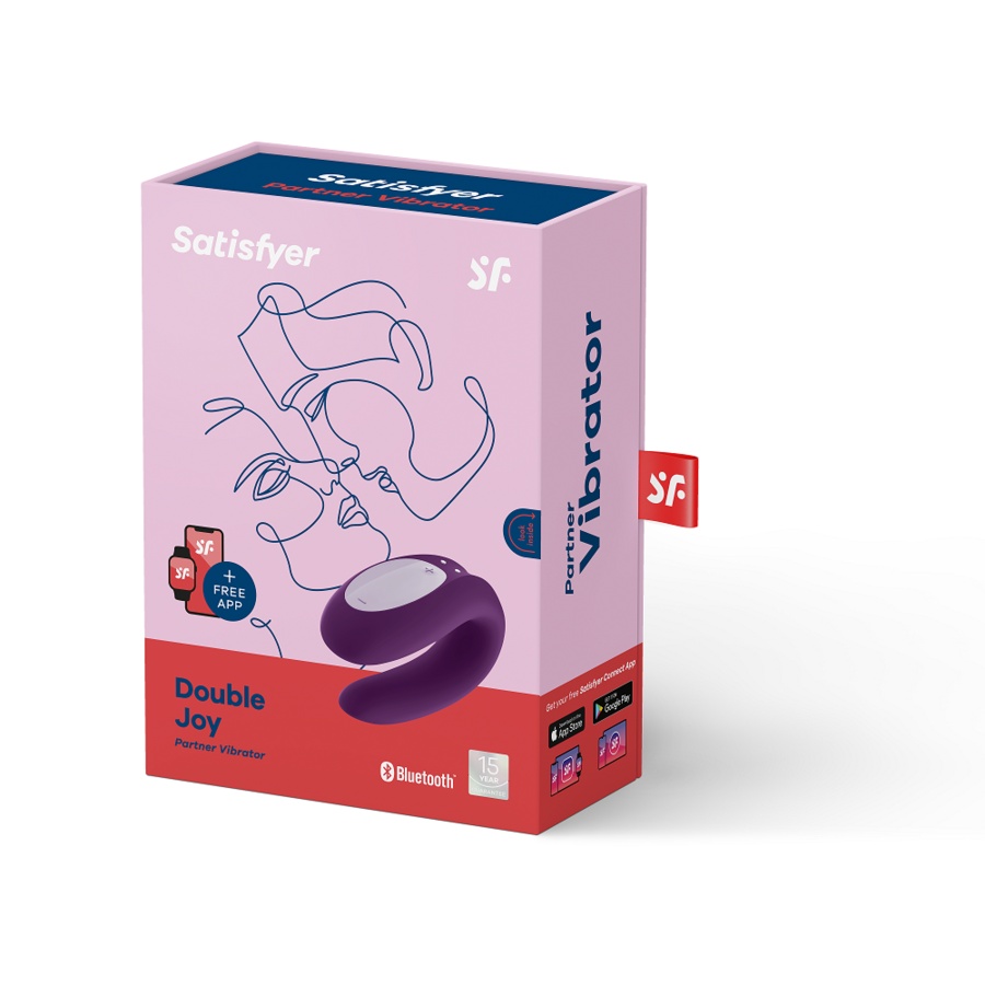 Vibrator inteligent pentru cupluri Satisfyer - Double Joy Satisfyer Connect