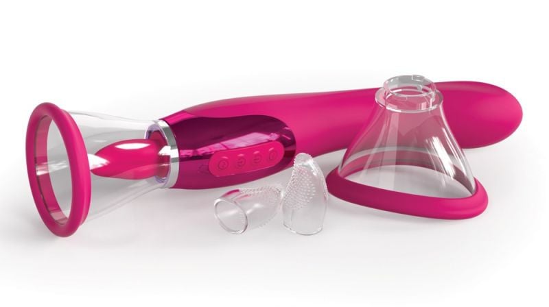 Vibrator, limbă vibratoare și ventuză Vibrator Apex (25,8 cm) - 2 | YEO