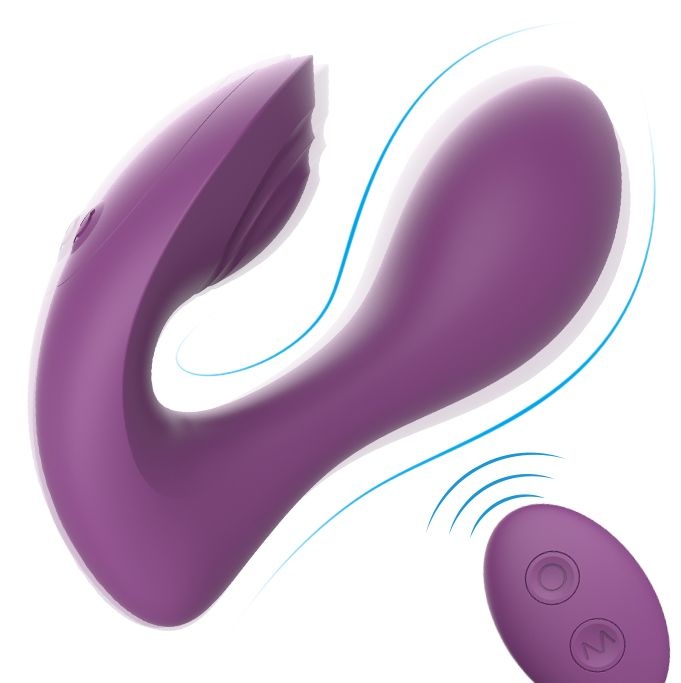 Vibrator pentru dubla stimulare clitoridiana si punct G, Cade, Mov