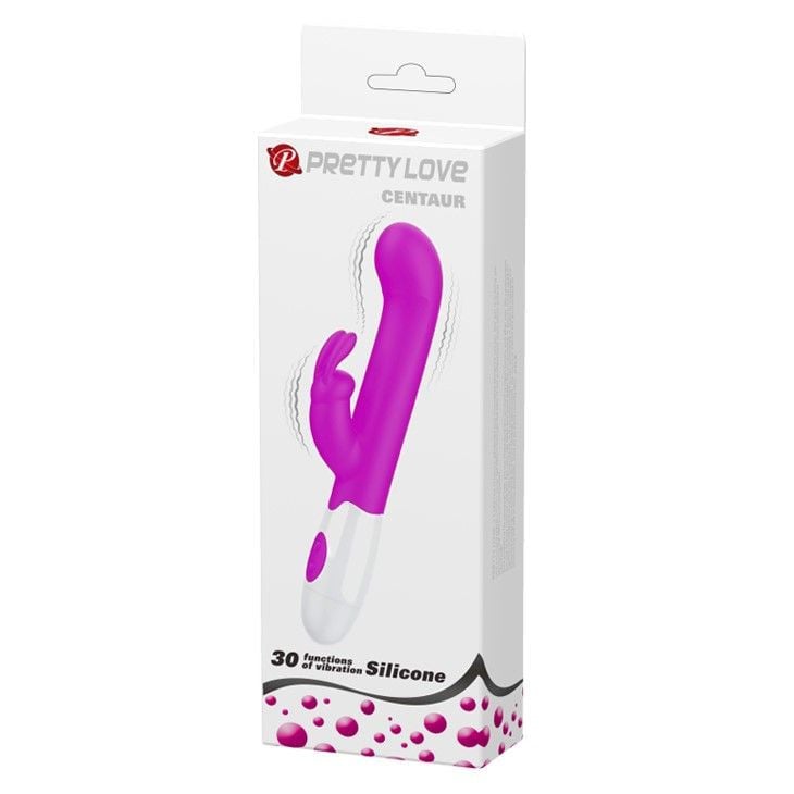 Vibrator rabbit elegant din silicon CENTAUR RABBIT VIBRATOR 20cm (inserabil 10cm)