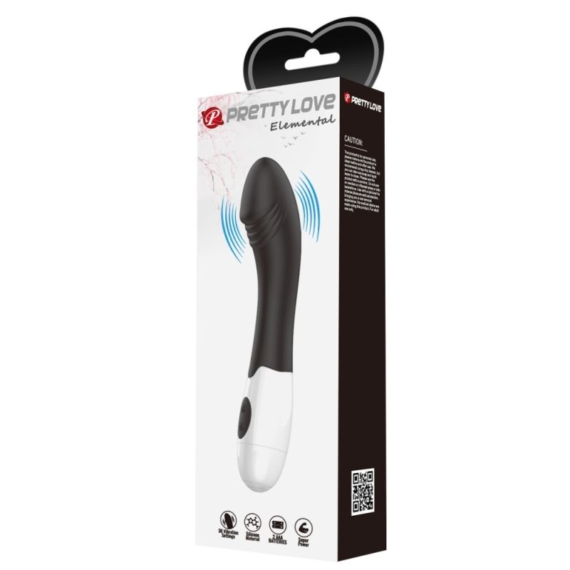 Vibrator Silicon Pretty Love Elemental Black - 2 | YEO