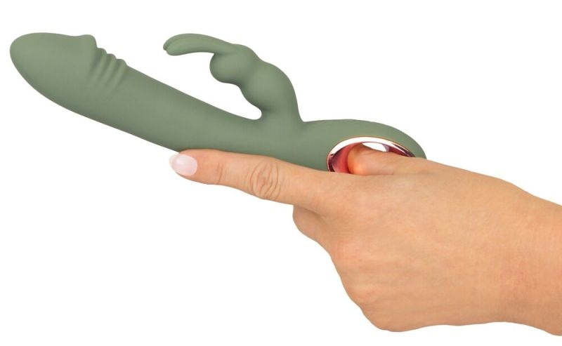 Vibrator Slim Rabbit Olive 21cm