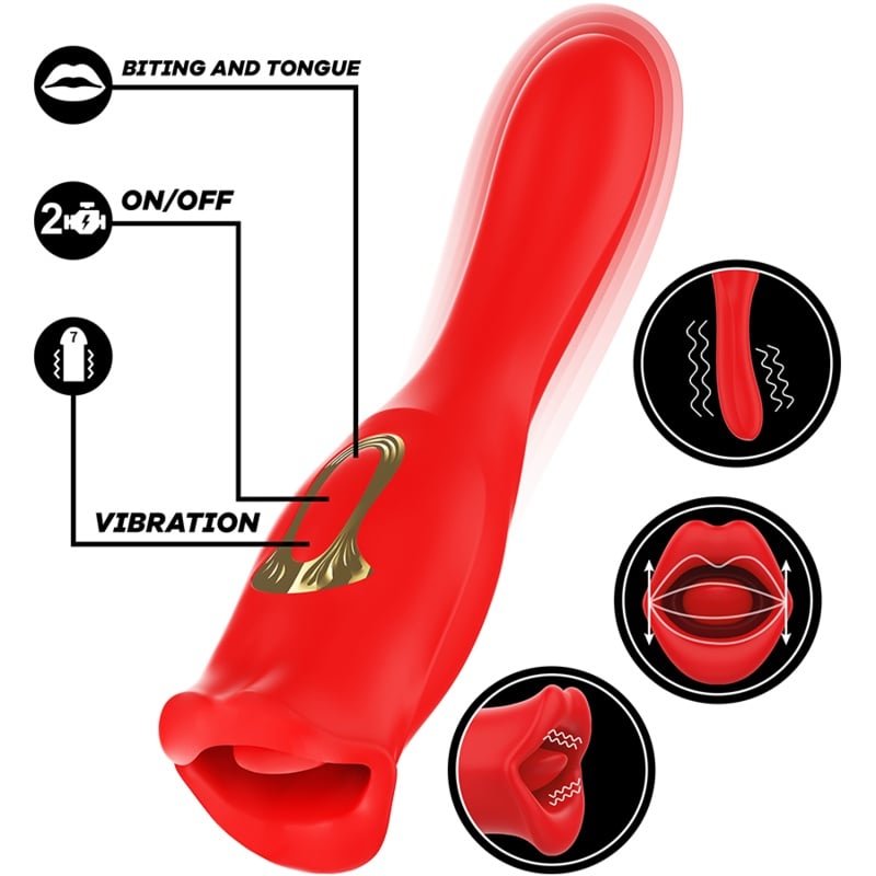 Vibrator stimulator clitoris Mia Siena Triple Pleasure Vibrating + Biting