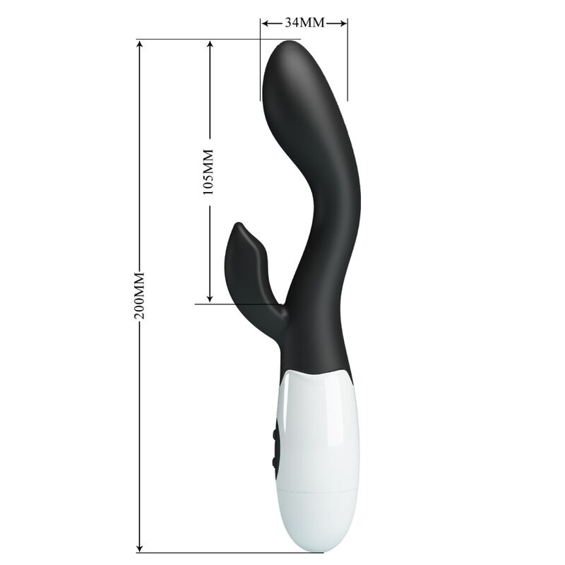 Vibrator stimulator punct G si clitoris Pretty Love - Brighty G-Spot Vibrator Negru - 1 | YEO