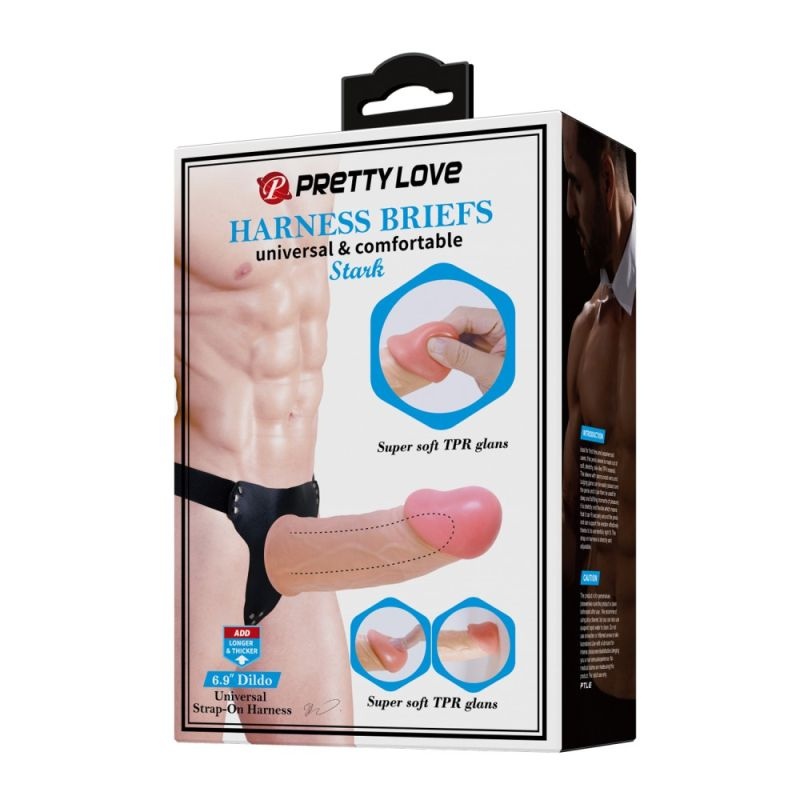 Centura cu Penis Barbati Stark Harness 17.5cm