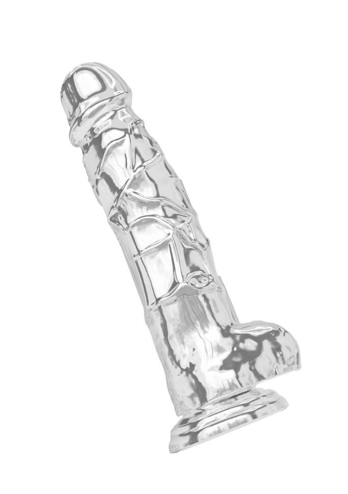 Clear Dildo w. Balls 8 inch (22.5 cm) - 1 | YEO