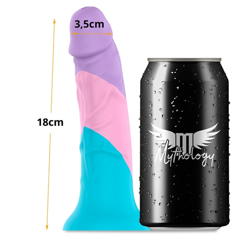 Dildo cu ventuza din silicon super flexibil MYTHOLOGY - ASHER PASTEL DILDO marime M - 3 | YEO