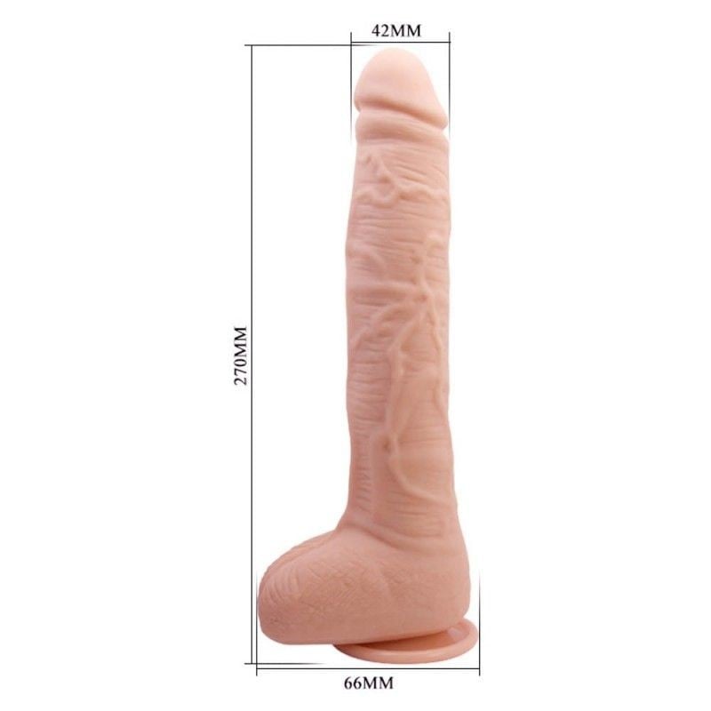 Dildo mare cu aspect realistic si ventuza de fixare Beautiful 27 x 4.2cm (inserabil 23cm)