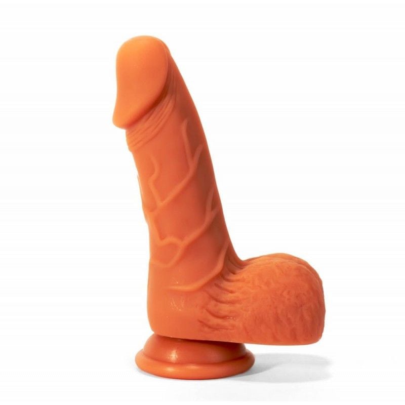 Dildo mic din silicon, realistic cu vene pronuntate Silicon Pleasure Flesh (15cm)