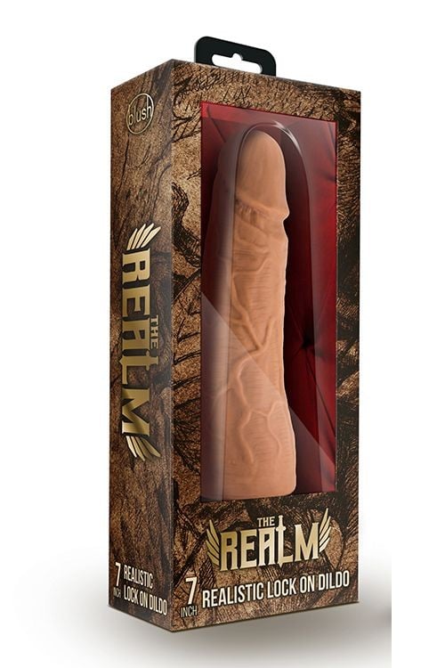 Dildo realist din silicon THE REALM REALISTIC LOCK ON DILDO 17.5cm