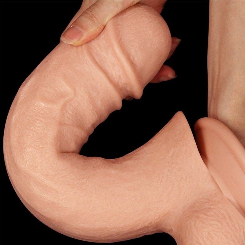 Dildo realist dublu de dimensiuni gigantice, cu ventuza Realistic Mega Double Dildo 33cm