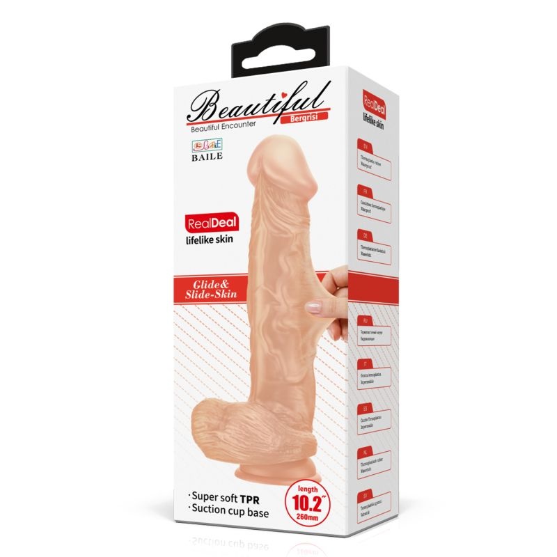 DILDO SOFT BEAUTIFUL BERGRISI (26cm) - 4 | YEO