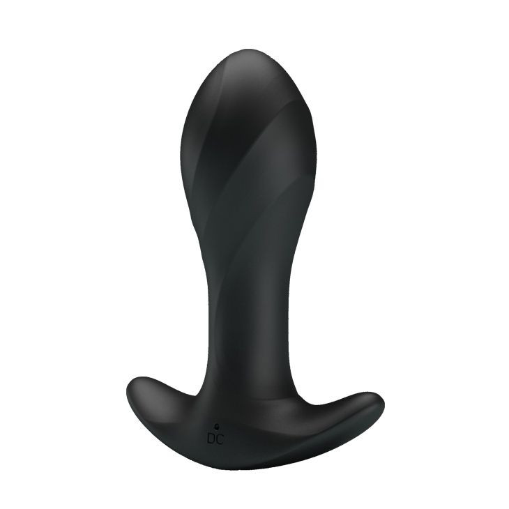 Dop anal din silicon cu vibratie Pretty Love Anal Plug Vibrating Massager Black 10.4cm