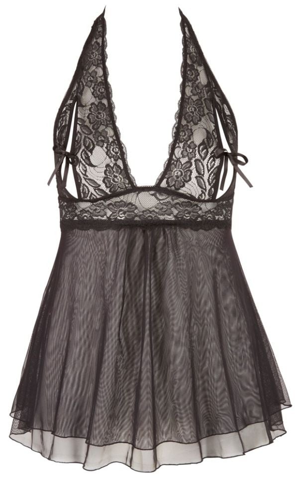 Lace Babydoll Cottelli Curves, black- 4XL - 1 | YEO