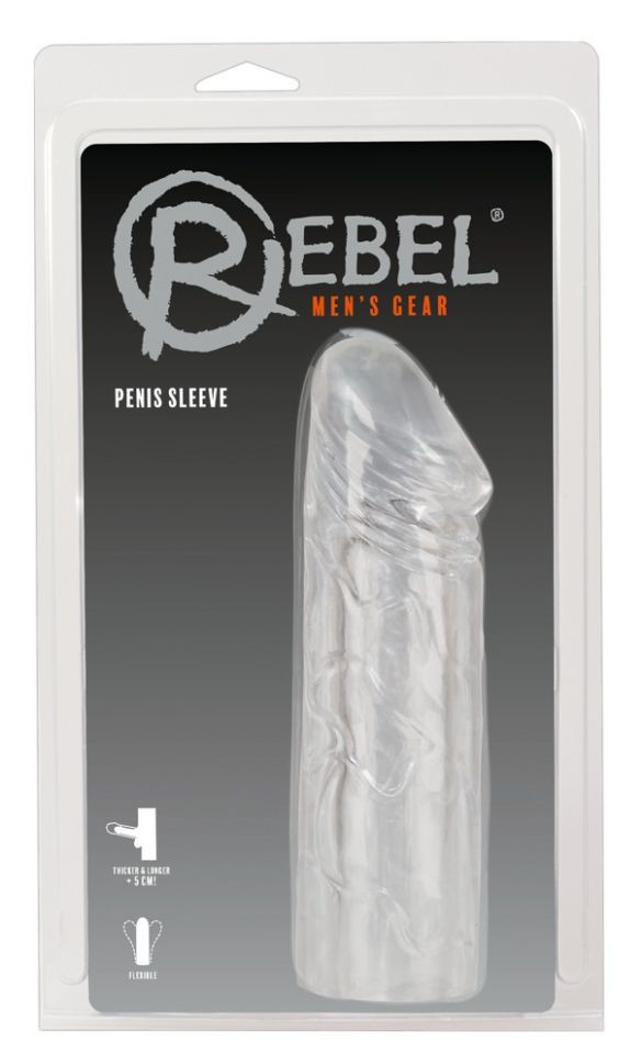 Manson transparent Mega Dick Sleeve (19 cm)