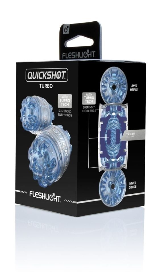 Masturbator de buzunar Fleshlight Quickshot Turbo Blue Ice