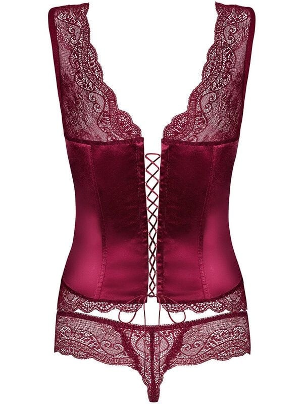 Miamor Corset & thong, Obsessive, ruby - L/XL - 2 | YEO