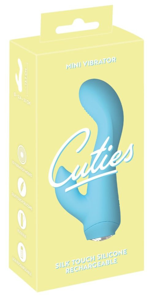 Mini rabbit vibrator, blue (13.7 cm)