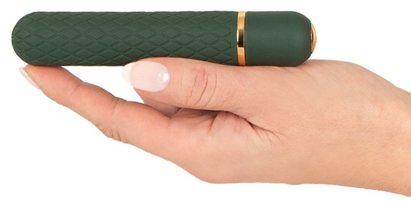 Mini vibrator de lux cu 10 moduri de vibratie Luxurious Bullet Vibrator (12,6 cm) - Reincarcabil