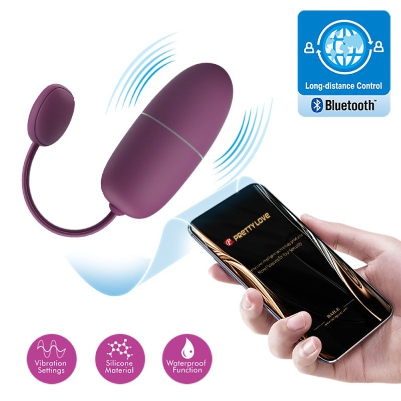 Ou vibrator din silicon cu 12 moduri de vibratii EGG PRETTY LOVE – NYMPH