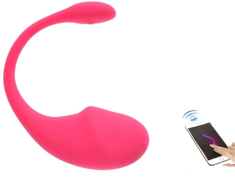 Ou Vibrator Smart Eva App Control Bluetooth USB Roz 22 cm