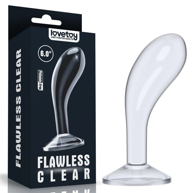 Plug anal transparent Flawless Clear Prostate Plug 15cm