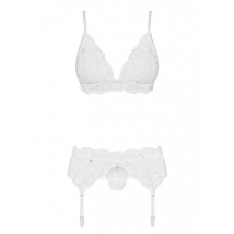 Set 3 piese Obsessive 810-SEG-2, white - S/M - 1 | YEO