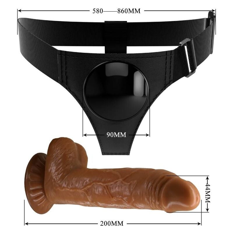 Strap-on cu dildo pentru femei Pretty Love Michael Harness Briefs