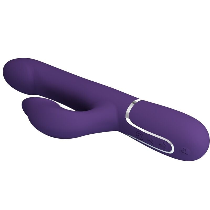 Vibator multifunctional Pretty Love - Zalin Rabbit Vibrator Pearls 4 in 1 (Purple) - 3 | YEO