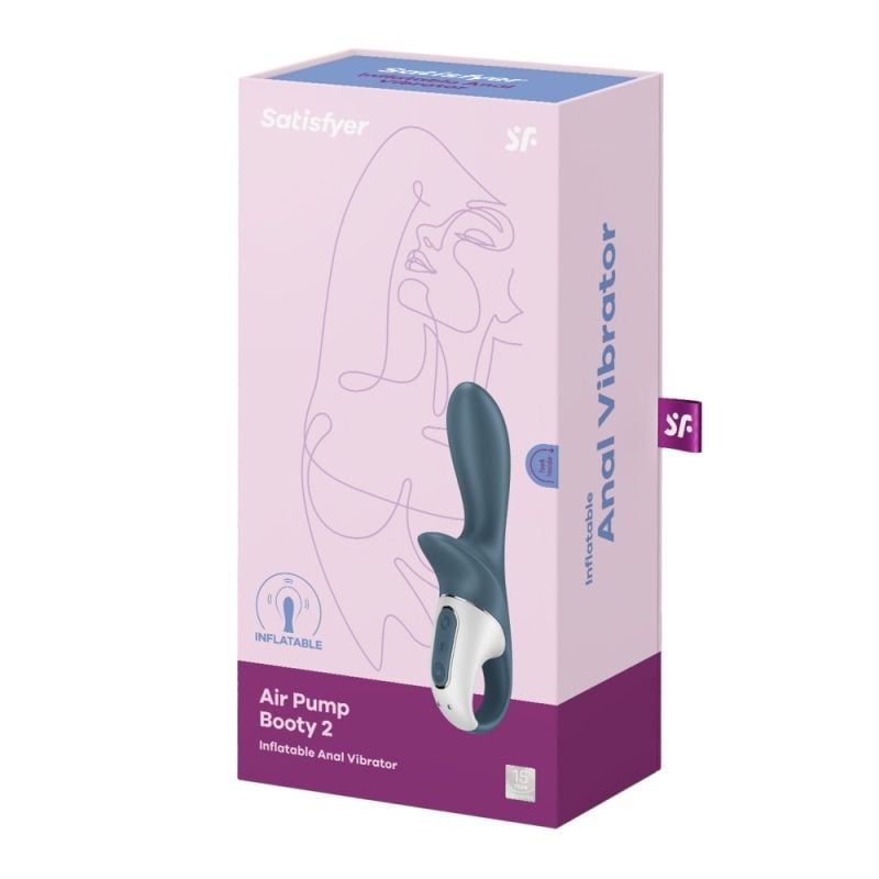 Vibrator anal unisex gonflabil Air Pump Booty 2 dark grey