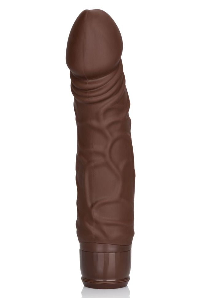 Vibrator cu aspect realist si vibratii de intensitate variabila Silicone Stud Woody, brown (16.5cm)