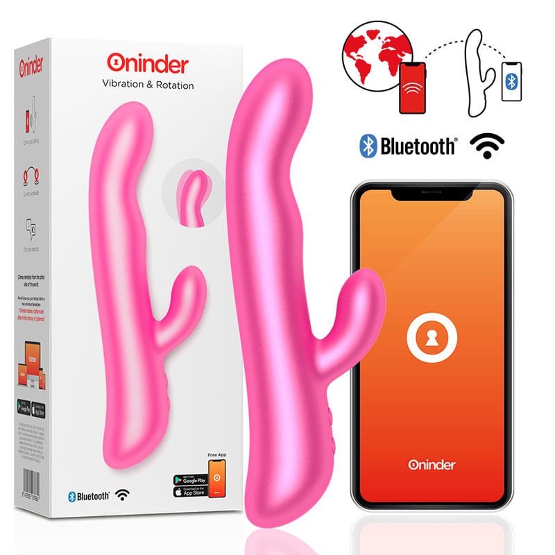 Vibrator cu vibrații și rotatii ONINDER - OSLO roz - 2 | YEO