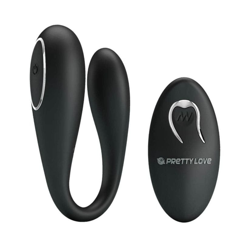 Vibrator cupluri pentru clitoris si punct G cu 12 moduri de vibratie Pretty Love Algernon Black