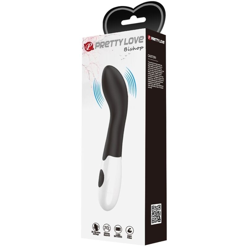 Vibrator curbat Pretty Love - Bishop G-Spot 3 moduri de vibratii negru