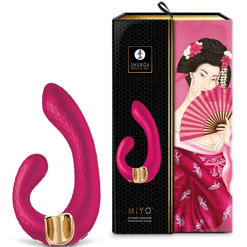 Vibrator de lux stimulator dublu SHUNGA - MIYO INTIMATE Fuchsia