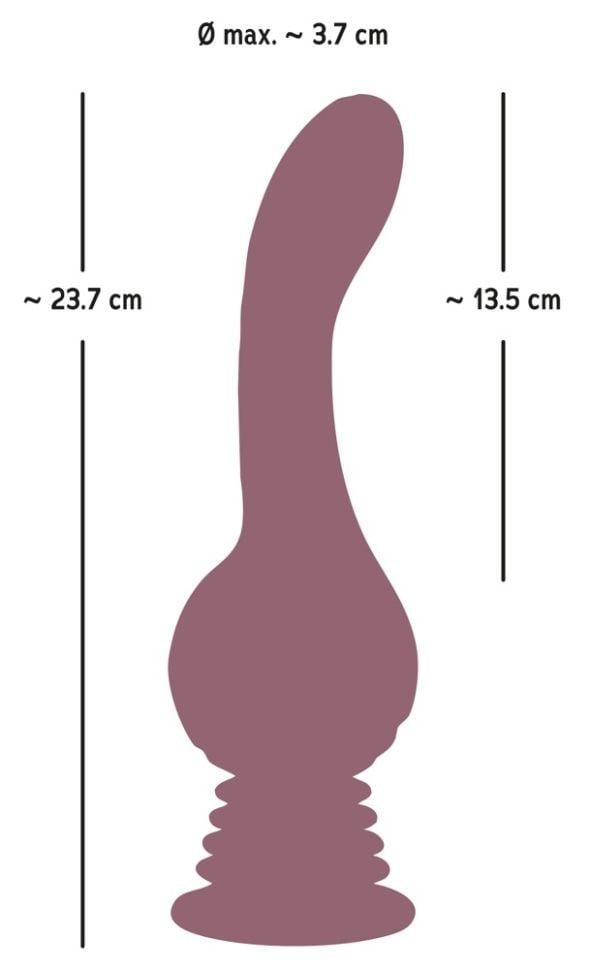 Vibrator dublu, flexibil – două capete utilizabile Turbo Shaker Double Lover (30cm) - 1 | YEO