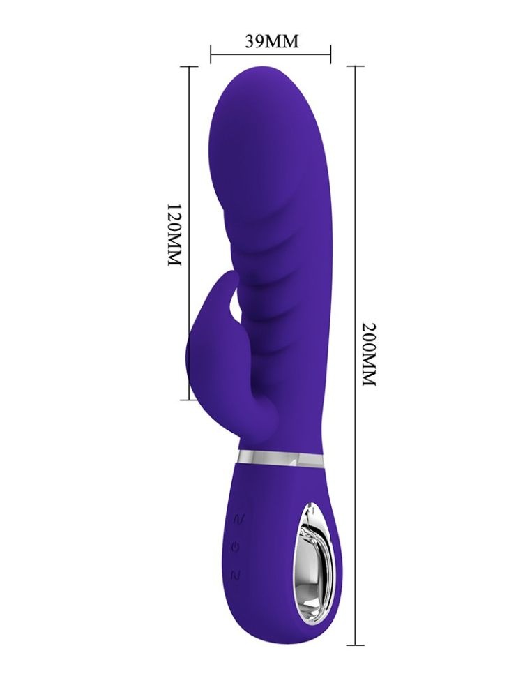 Vibrator Iepuras Pretty Love Prescott, 7 Moduri Vibratii, Silicon, USB, Violet, 20