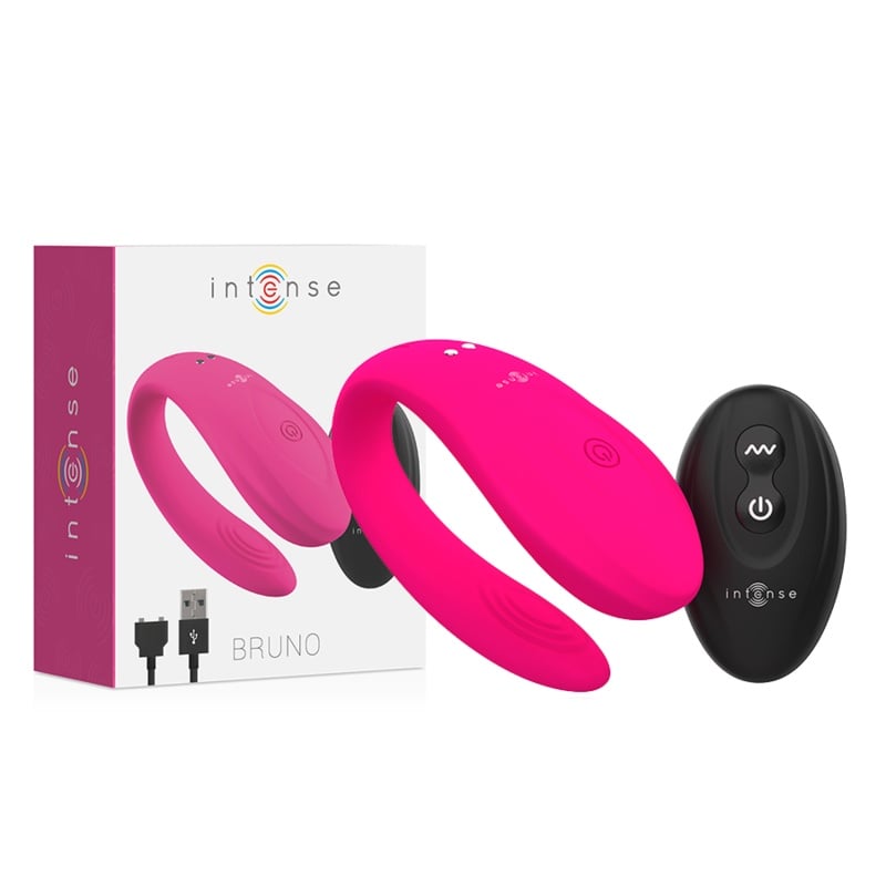 Vibrator pentru cupluri Intense Bruno Partner Double Pink Pleasure