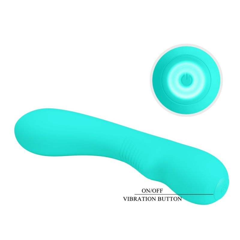 Vibrator Pretty Love Matt Turcoaz Silicon Moale 19cm - 1 | YEO