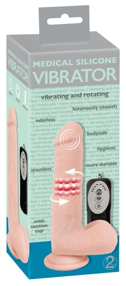 Vibrator realist cu 8 functii de rotatie si vibratie 20cm