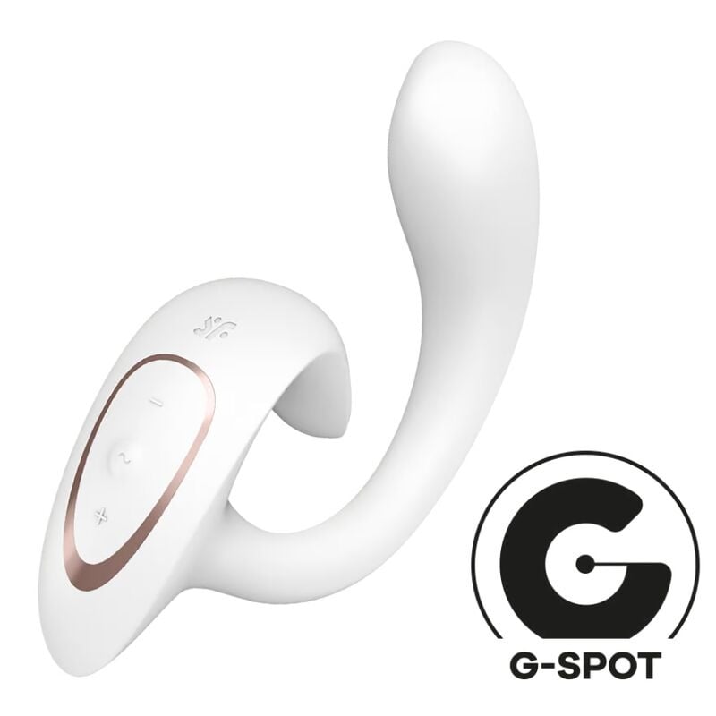 Vibrator Satisfyer G for Goddess 1 Alb- Stimulare dublă a punctului G și a clitorisului