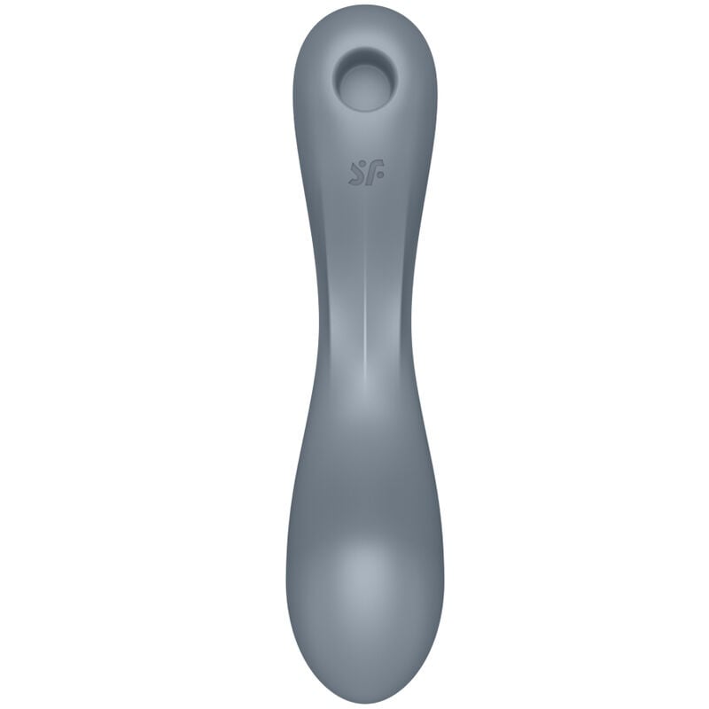 Vibrator stimulator cu impulsuri de aer Curvy Trinity 1 bluegrey (17,5cm)