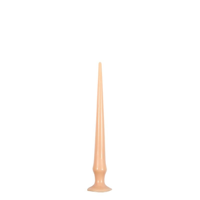 Dildo ascutit de dimensiuni mari, cu ventuza de fixare Dildo Deep Inside, natural, (34 cm)