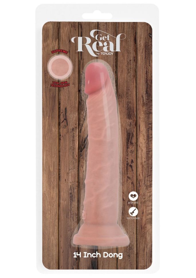 Dildo realist cu dubla densitate si ventuza de fixare Deluxe Dual Density Dong 14 In (36.5cm) - 2 | YEO