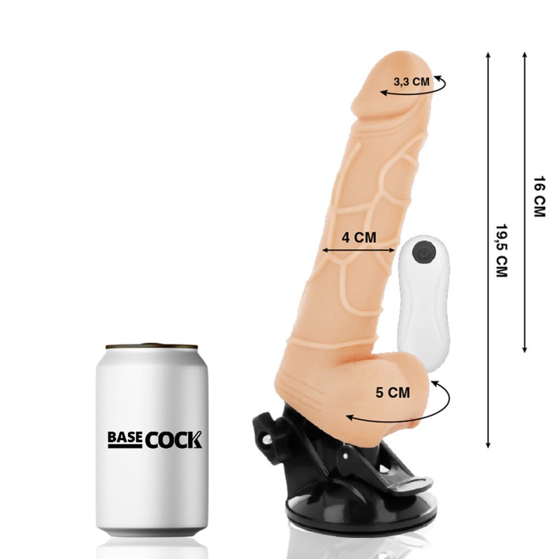 Dildo realist cu vibratii cu telecomanda 19.5 x 4cm 12 moduri de vibrație