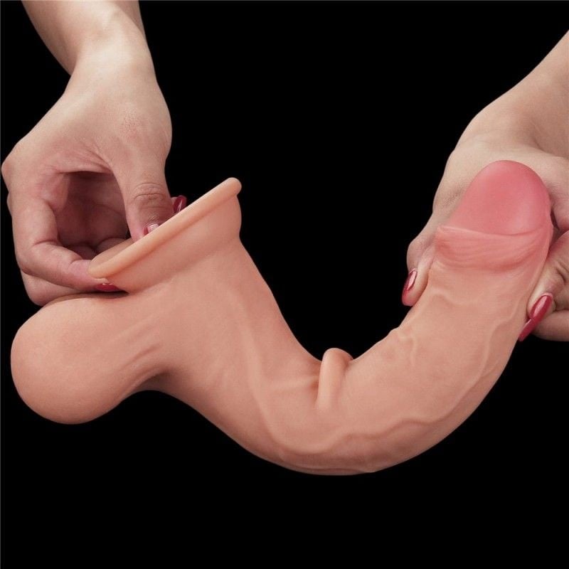 Dildo realist Sliding Skin Dual Layer - Whole Testicle 24.5cm - 1 | YEO