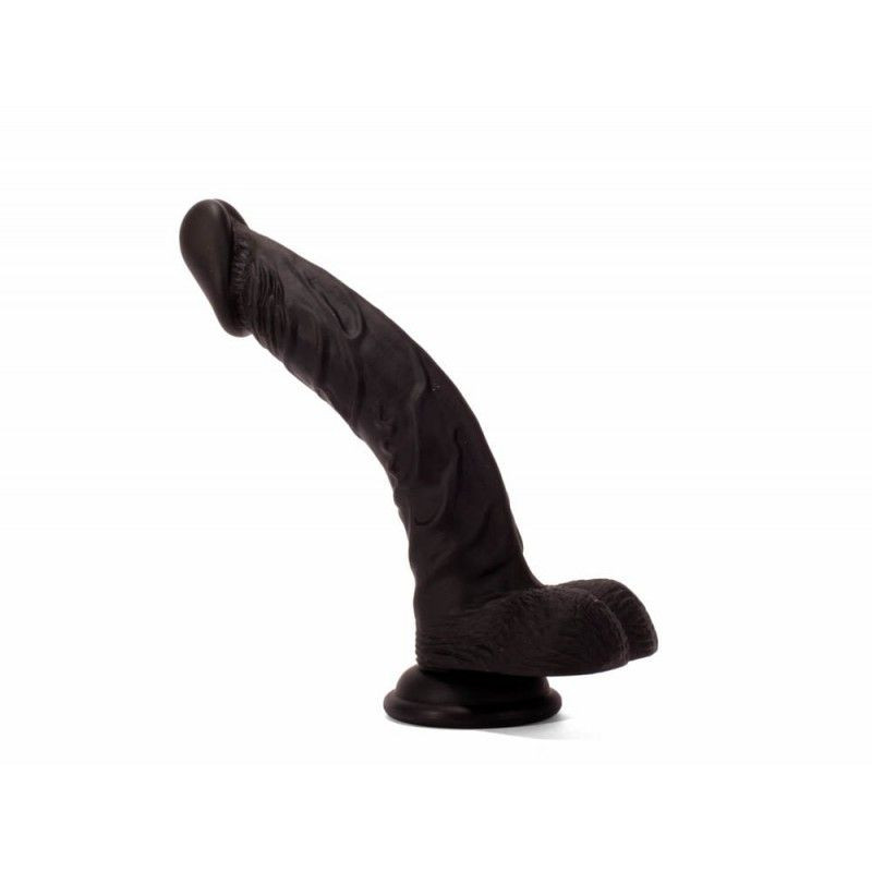 Dildo realistic cu ventuza X-MEN Silicone Dildo Black 20cm