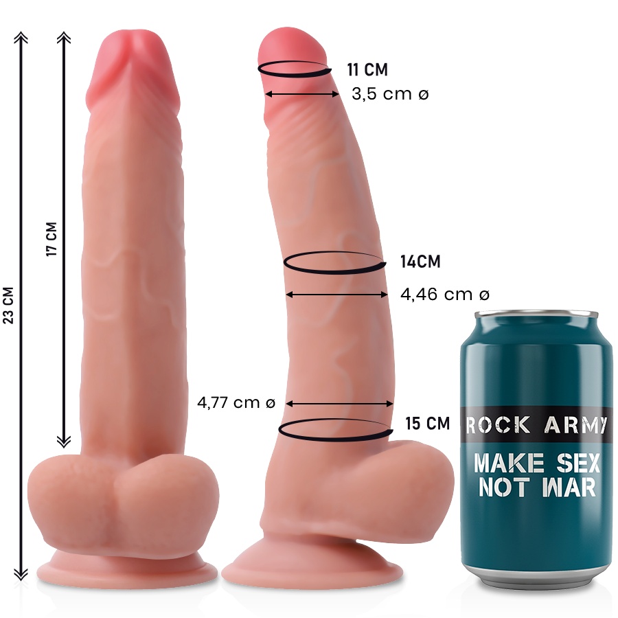 Dildo realistic Dual Density Leopard Dimensiune: 23 cm x 4,77 cm