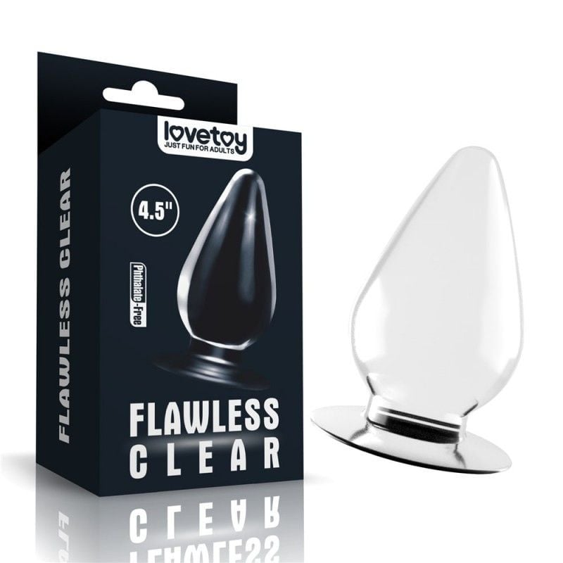 Dop anal transparent 4.5\'\' Flawless Clear Anal Plug